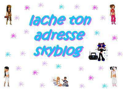 lache ton adresse skyblog